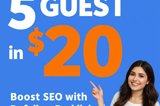 publish 5 dofollow guest post links