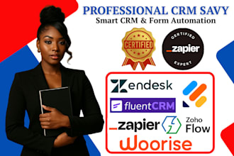 setup zendesk fluent crm zoho flows jotform template zapier integration woorise