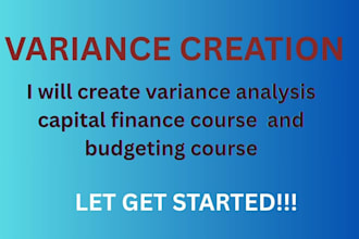 variance analysis capital budgeting course corporates finance course