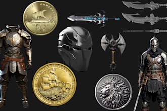 printable 3d cosplay,3d helmet,3d weapon,3d sword,3d coin,3d armor,3d toy
