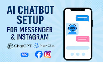 build a facebook messenger or instagram chatbot for you using manychat