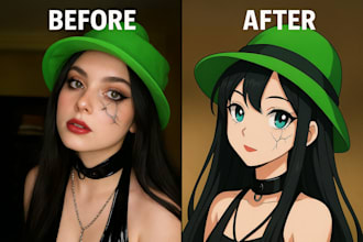 draw you as anime using ai in 1 hour