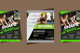 design stunning custom flyer for fitness, gym, boxing flyer sports, events flyer