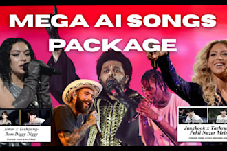 deliver a mega ai songs package