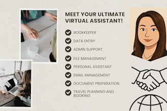 be your reliable virtual assistant for admin, customer support and bookkeep