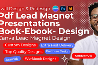design unique PDF lead magnet, brochure, ebook report, workbook and journals