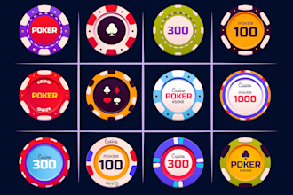 design professional poker chip or poker logo for your brand