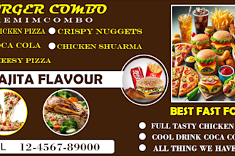 design a restaurant menu , food menu , fast food flyer