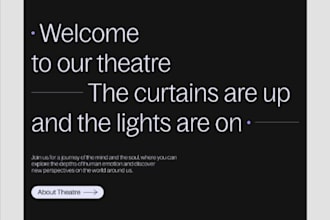 develop theatre website for actors and the theatre artist