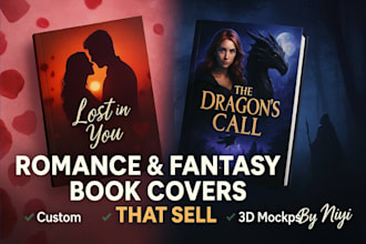 design eye catching romance or fantasy book cover for amazon and KDP