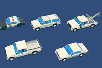 create low poly ps1 style cars