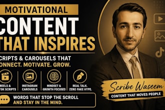 create motivational infotainment scripts or carousels