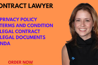 draft legal contracts, agreements, privacy policy , terms and conditions