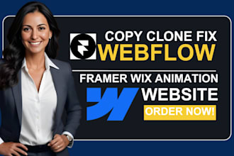 copy clone framer website, fix webflow wix ecommerce website, framer animation