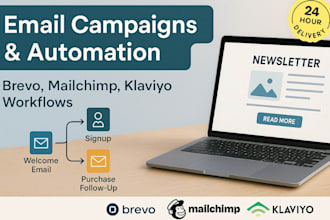 setup brevo email newsletter, campaign, automation, workflow, mailchimp, klaviyo