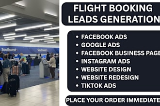 flight booking leads flight booking website flight booking facebook ad google ad