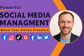 be your monthly social media manager and content creator linkedin manager fb ads