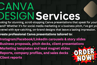 design eye catching canva social media and presentations