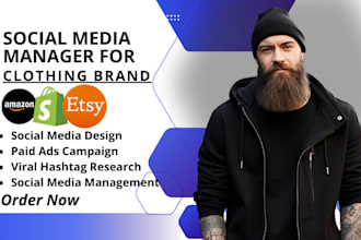 manage your clothing brand, fashion store, tshire and streetwear social media