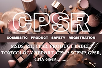 do approved cpsr, pif, msds, sds, gmp, coa ghs product label amazon cpnp uk eu