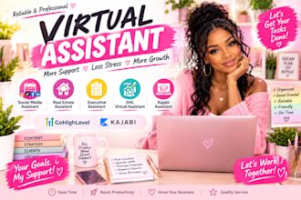 admin social media assistant executive assistant ghl virtual assistant kajabi