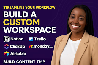 build custom notion template trello click up monday com crm airtable automation