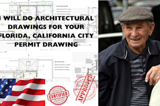 do architectural drawings for your florida, california city permit drawing