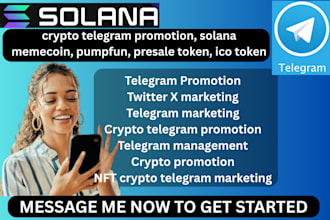 do crypto telegram promotion, solana memecoin, pumpfun, presale token, ico token