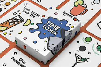 do custom adult couple playing drinking card game flashcard box mockup rulebook