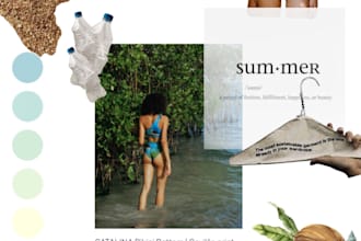 design aesthetic canva presentations, reports and media kits