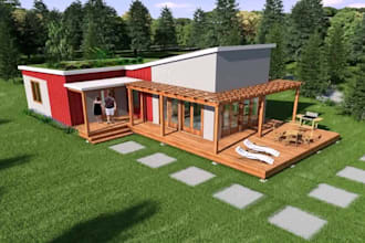 design tiny house, small house, frame house, cabin house, container house