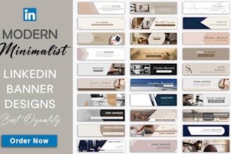 design a professional linkedin cover, banner, and header