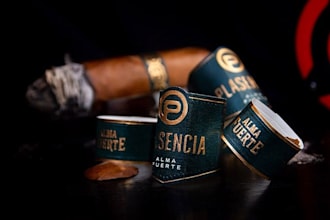 design premium minimalist cigar brands label logo and box with in 12 hours