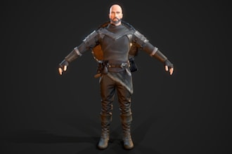 knight armour 3d character model, 3d vrchat avatar, ue5 rig, lip sync, animation