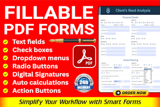 create fillable PDF form in adobe acrobat and editable PDF