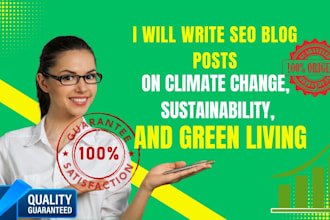 write on climate change, carbon footprint, and sustainability