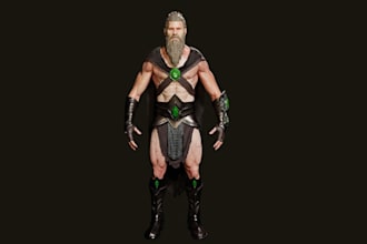optimized 3d character, metahuman, ue5 unity 3d character, ue5 rig, game texture