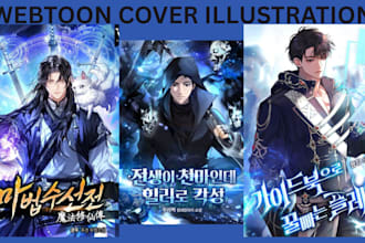draw webnovel shonen anime manga dnd webtoon cover webcomic light novel manga