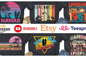 design custom retro vintage t shirt design, 90s style for clothing brand