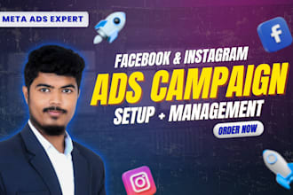 be meta ads expert for instagram and facebooks ads campaign, fb ads manager