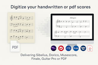 digitize your handwritten or pdf scores