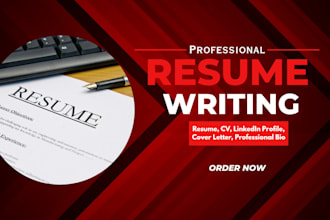 write resume, cv, coverletter, and optimize your linkedin profile