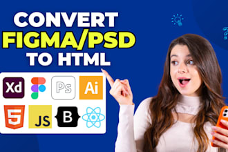 convert figma to responsive react js or tailwind CSS