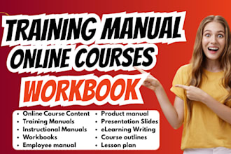 course content, training workbooks, curriculum and instructional manuals for lms