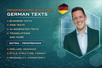 proofread and edit your german text, ai text or translation