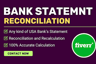 reconcile bank statement PDF to editable format