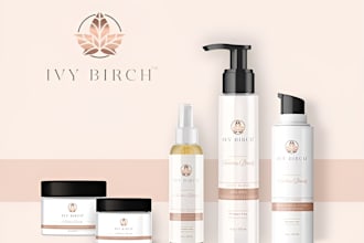 do cosmetic label and cbd label design with mockup
