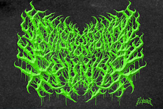 draw thrash metal and heavy metal logo