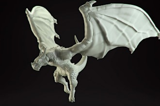 create a 3d creature, scavenger monster animation character for VR and games