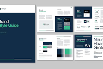 design a custom brand identity kit with logo and style guide